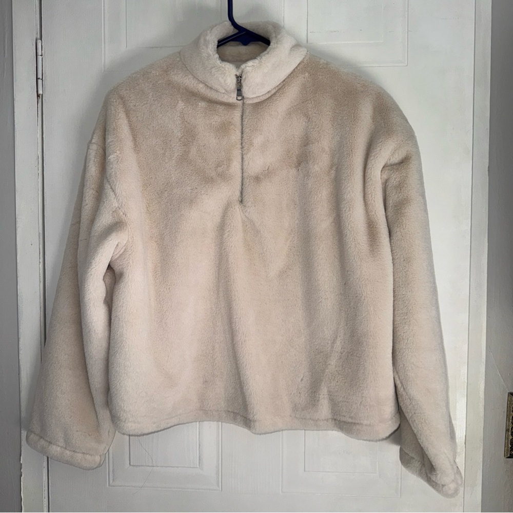 A New Day Cream Fleece Top